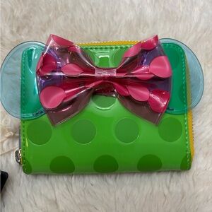 Loungefly Disney Minnie Polka Dot Pastel Wallet. NWT